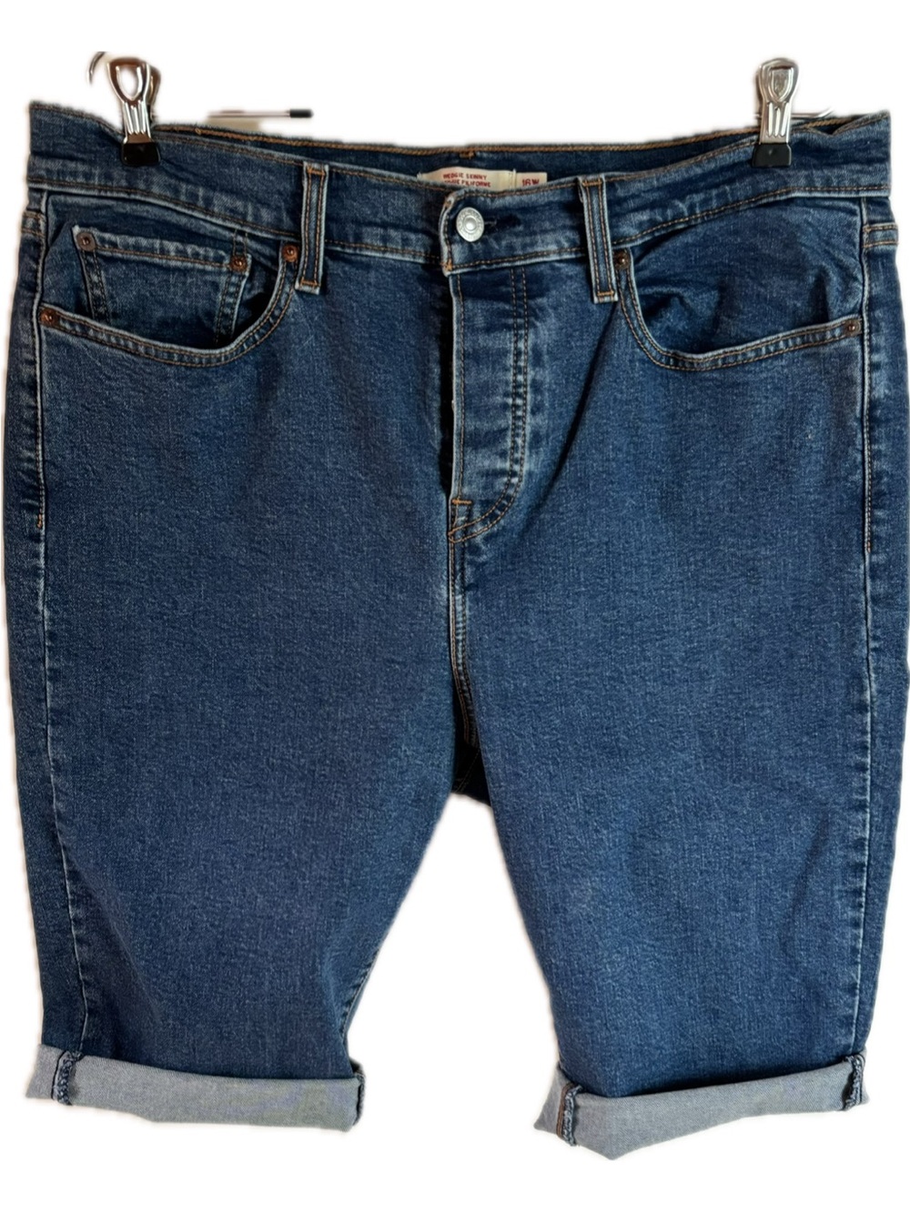 Levi's Dark Blue Denim Cut Off Jean Shorts